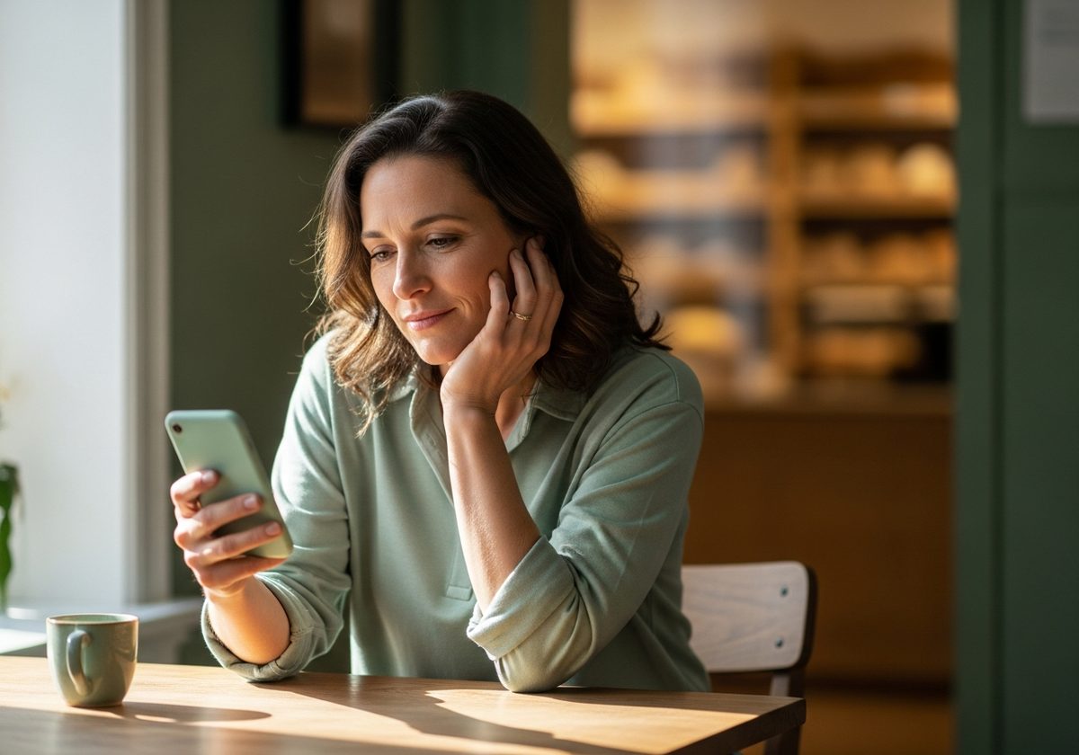 Business owner reviewing financial data